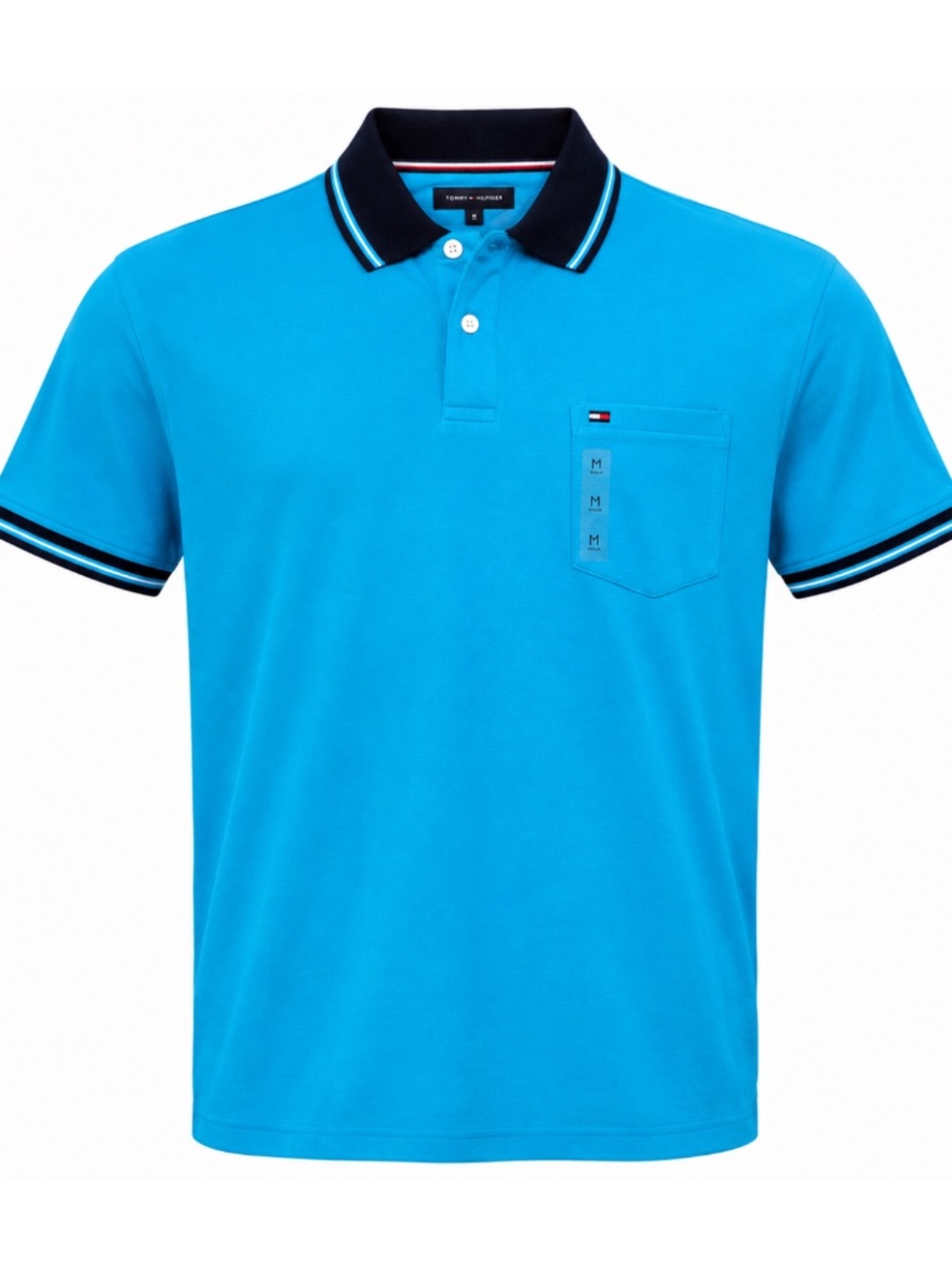 Designer TH Tommy Hilfiger Blue Polo Top Tee Shirt Men’s